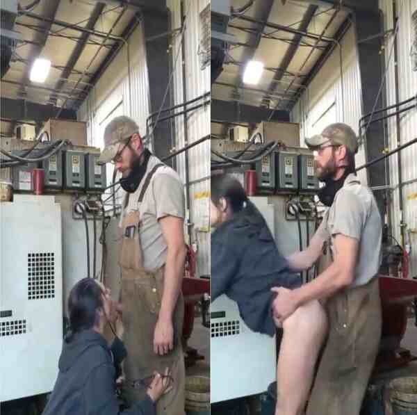 Garrage owner daughter sexxx suck and fucked by mechanic